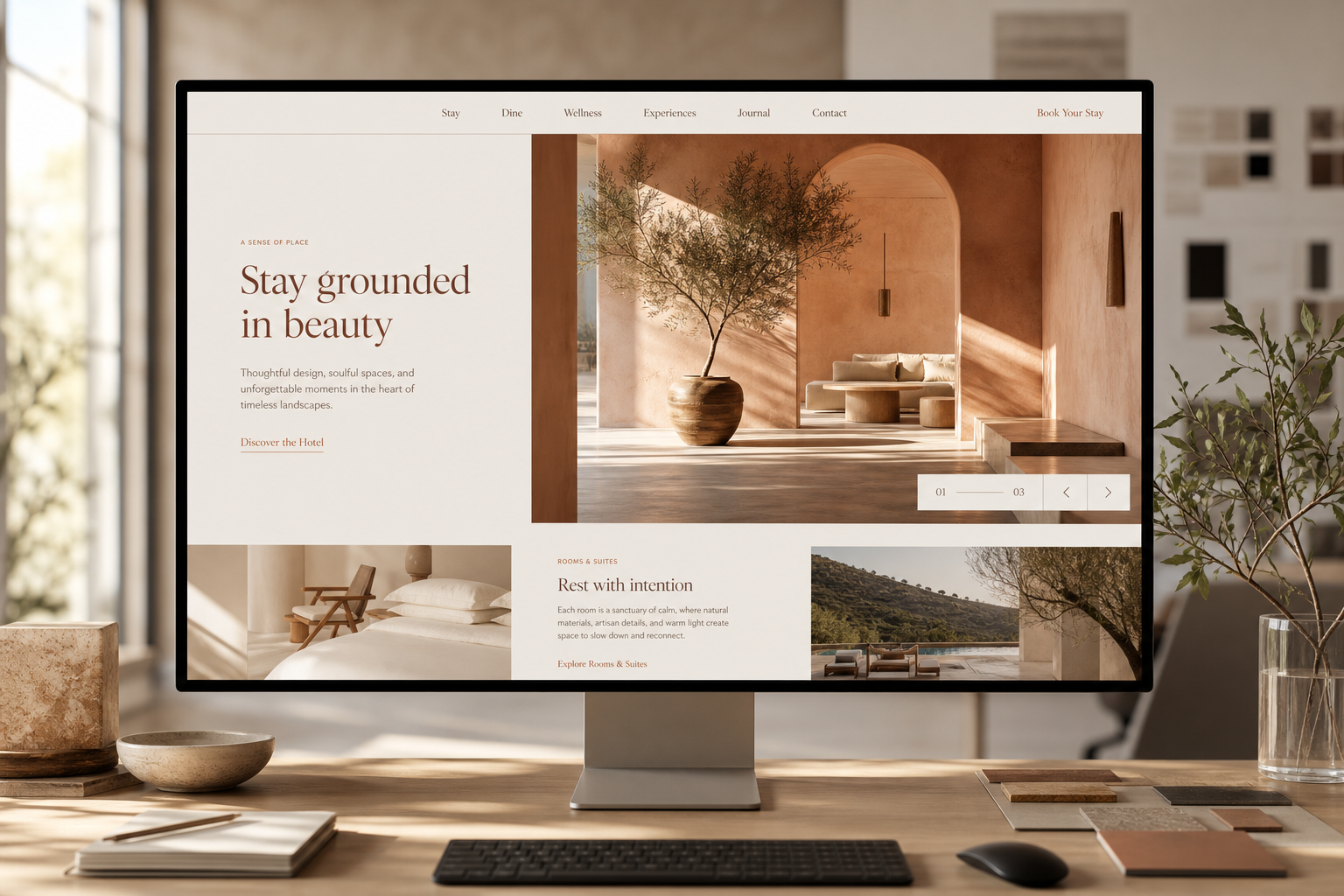 Casa Lunara hospitality brand website